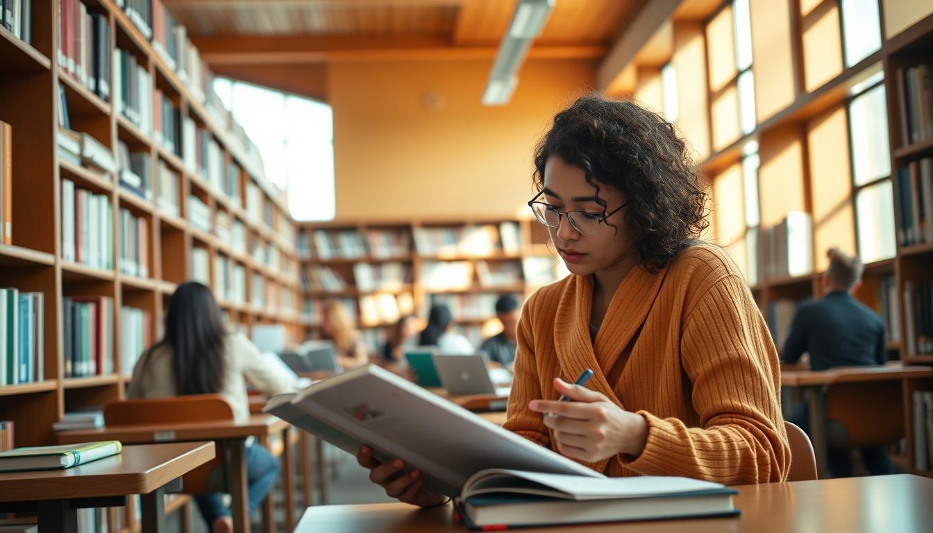 Student preparing for exams with study materials